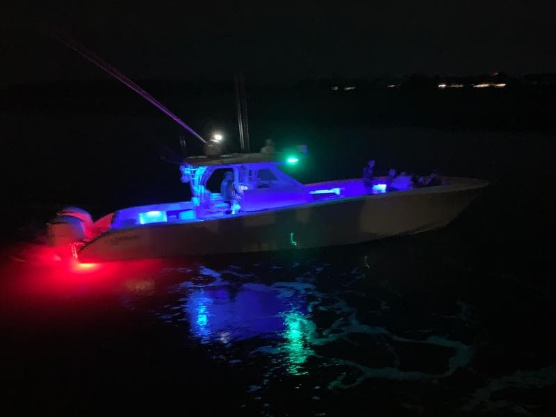 2013 Yellowfin 42 - night-running
