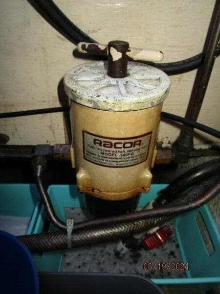 40' Mainship port Racor fuel filter