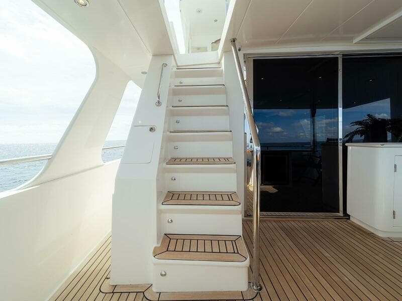 Stairs from Aft Deck to Flybridge
