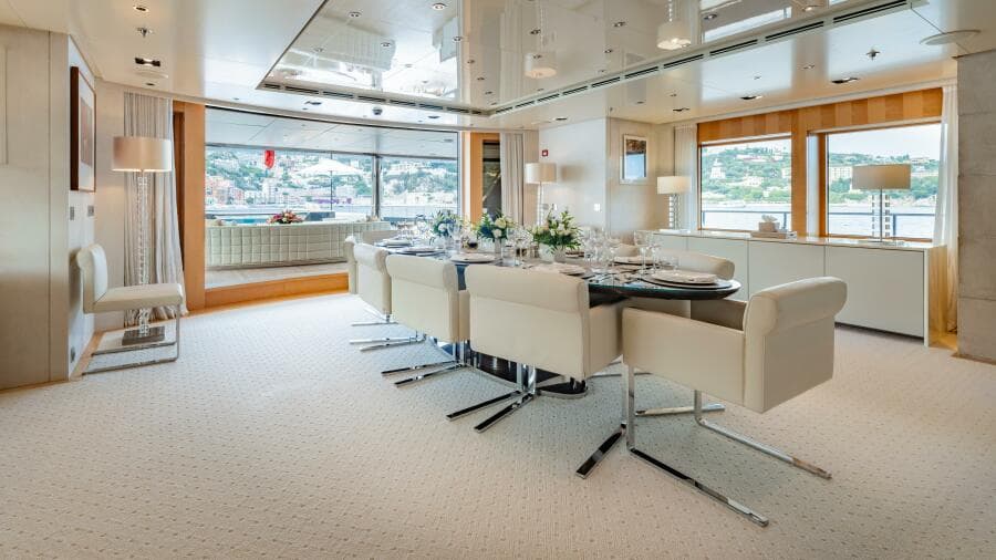 Loon 221' Main Deck Salon Formal Dinning