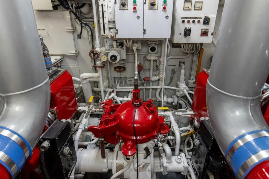 1989 116' Feadship Boss -Engine Room 