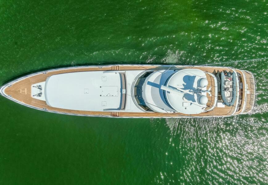 1989 116' Feadship - Boss - Aerial Profile
