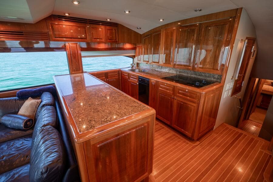 2005 Hatteras 68 Convertible- Galley
