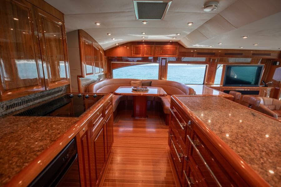 2005 Hatteras 68 Convertible- Galley 3
