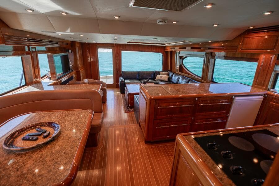 2005 Hatteras 68 Convertible- Galley 2