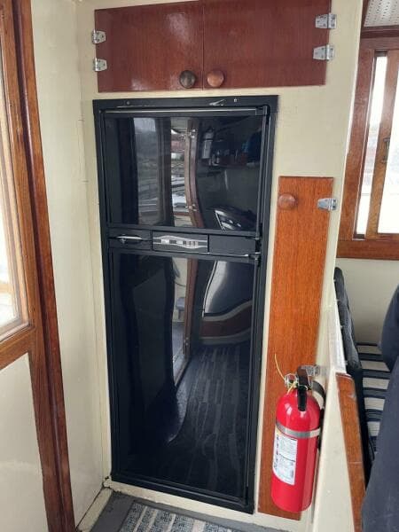Refrigerator in wheelhouse