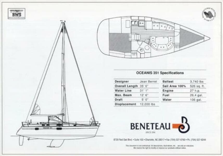 Beneteau Oceanis 351 Brochure