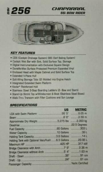 2006 Chaparral 256 SSi