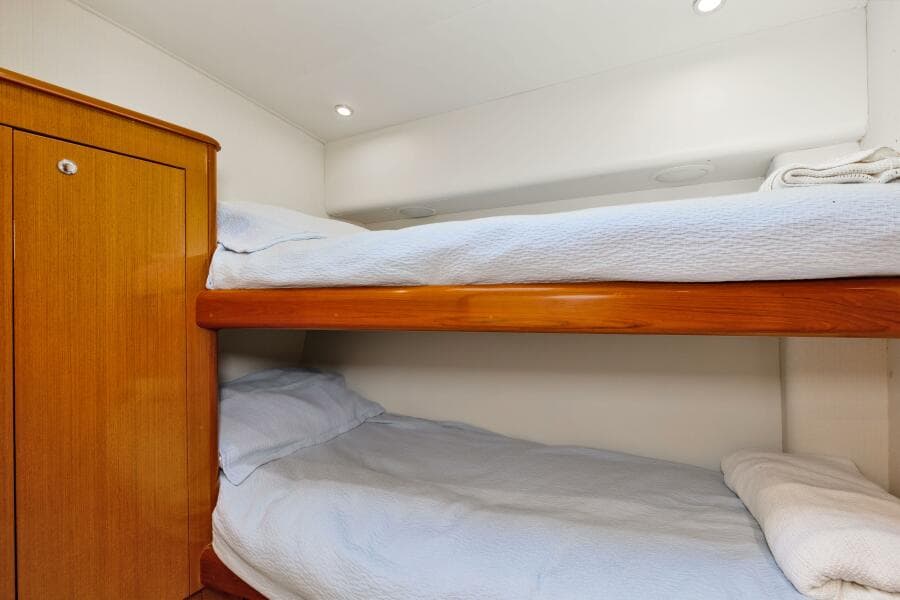 2001 65 Viking Convertible Enclosed Bridge Partnership Starboard Stateroom