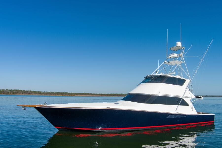 2001 65 Viking Convertible Enclosed Bridge Partnership Portside (3)