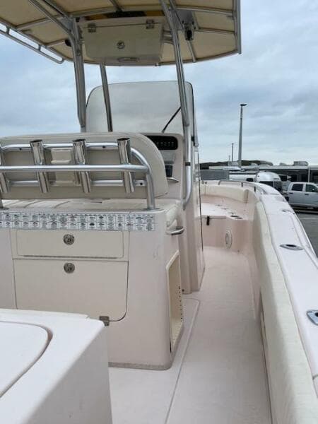 2014 Grady-White Fisherman 257 center console boat with T-top.