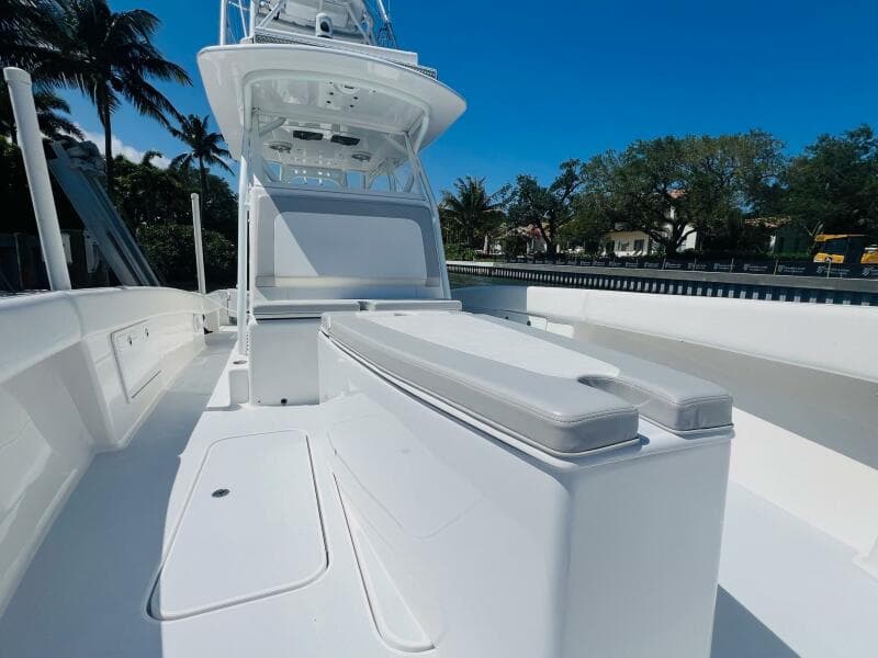 2015 Billfish 39 Custom CC boat with spacious deck and seating.