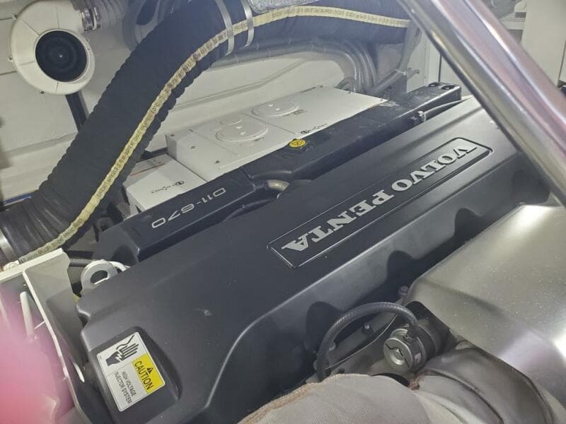Volvo Penta engine in a 2020 Galeon 500 Fly yacht.