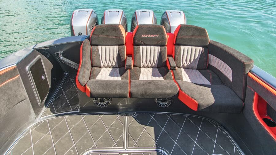 Triple Helm Seats Front View