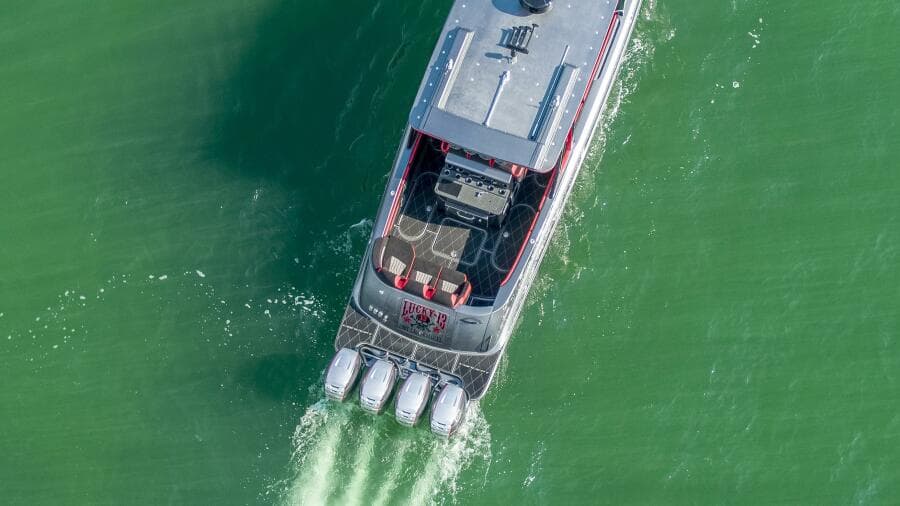 Aerial Stern Directly Behind