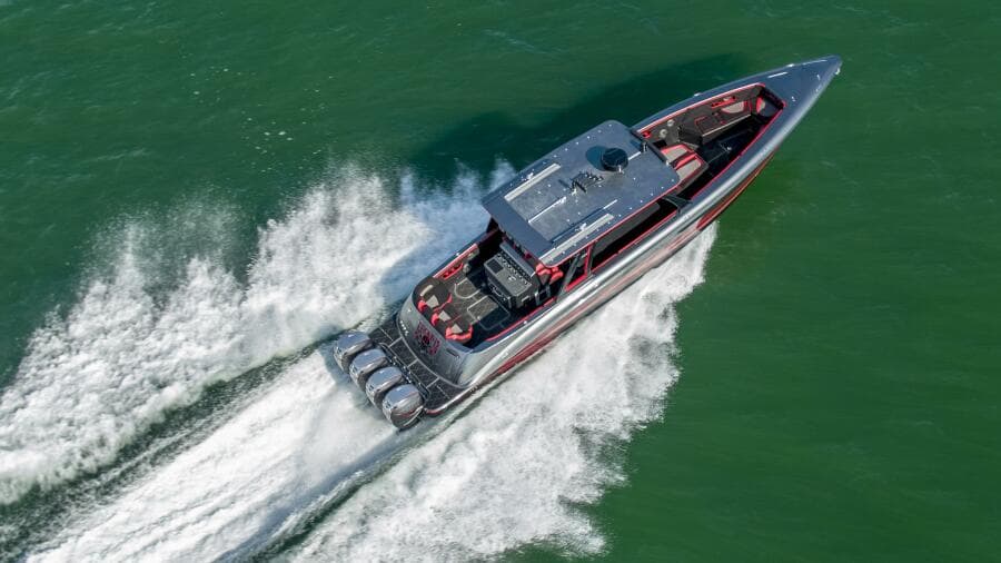 Aerial Bow View Running