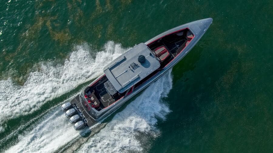 Aerial Starboard Side Running