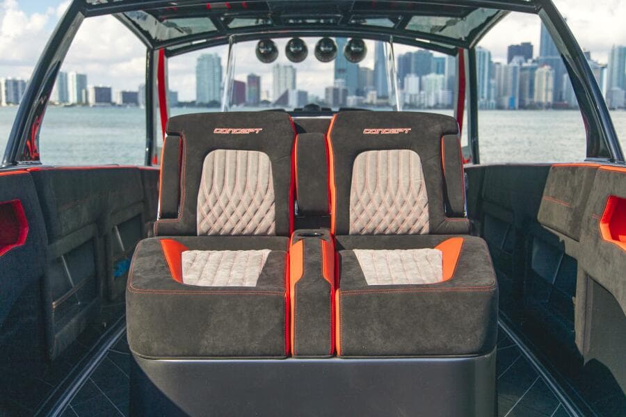 Triple Helm Seats Close-Up