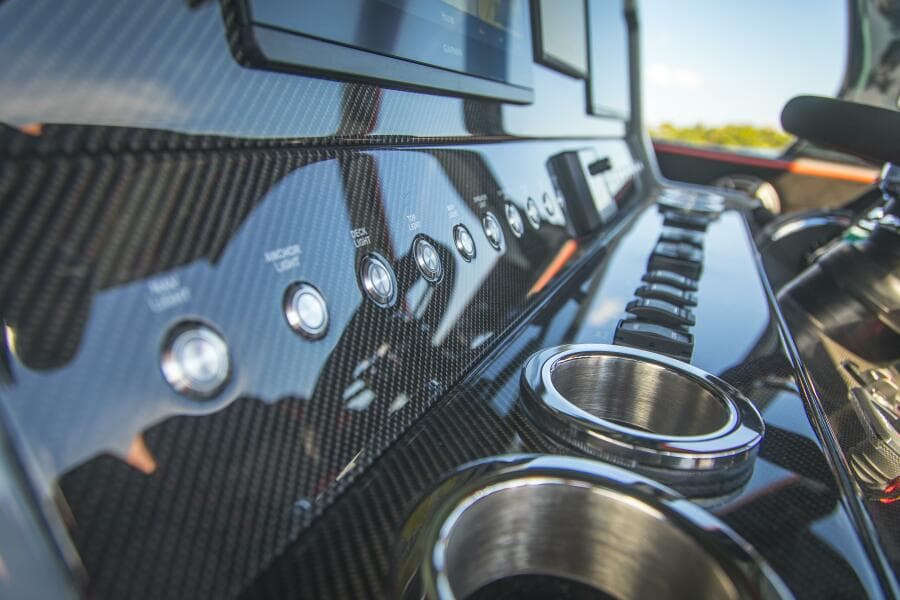 Carbon Fiber Helm Detail