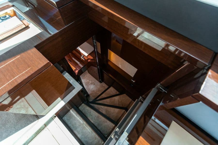 2020 Prestige 630 FB  Aft Stairway