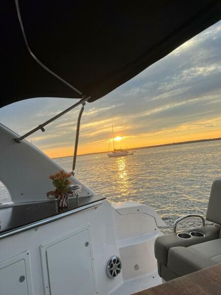 Sunset from the cockpit