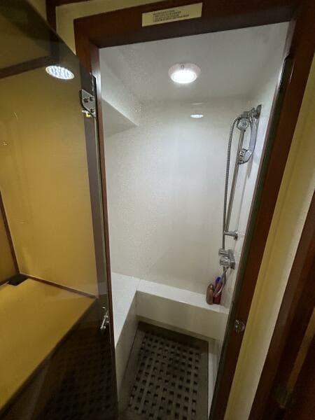 57' DeFever mid guest stateroom shower