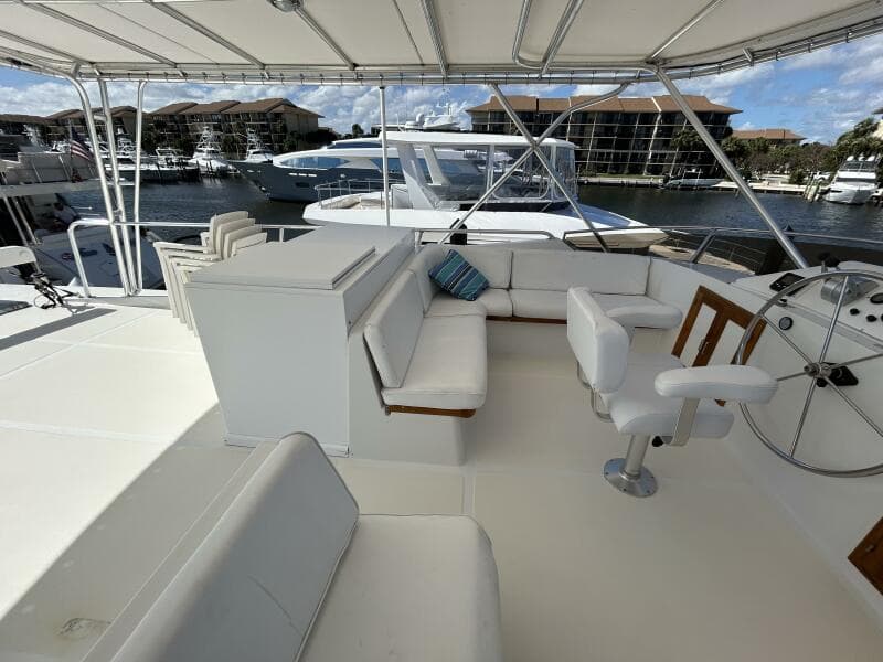 57' DeFever flybridge port
