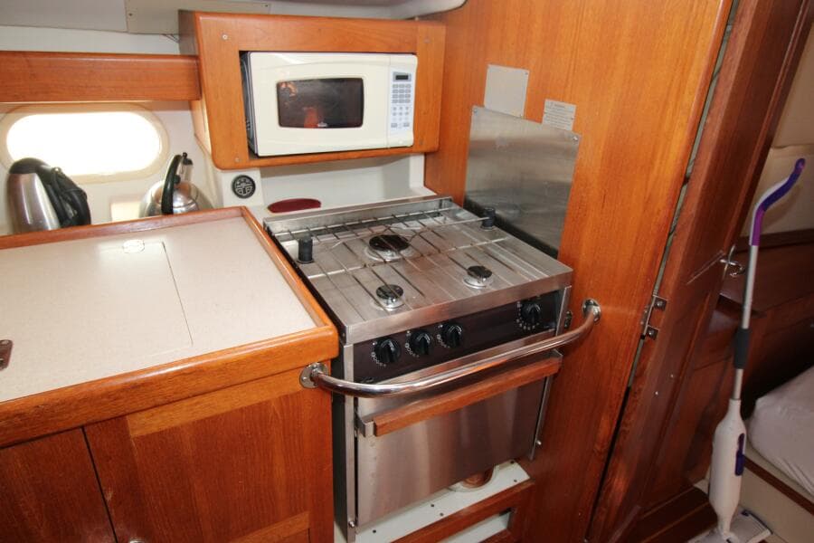 Galley Stove and Microwave Close-Up