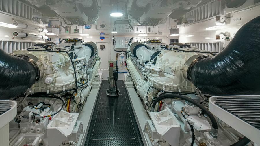 2023 Viking 73 Convertible "Free Spool" - Engine room