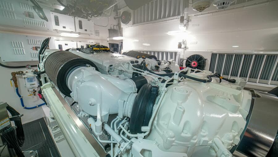 2023 Viking 73 Convertible "Free Spool" - Engine room