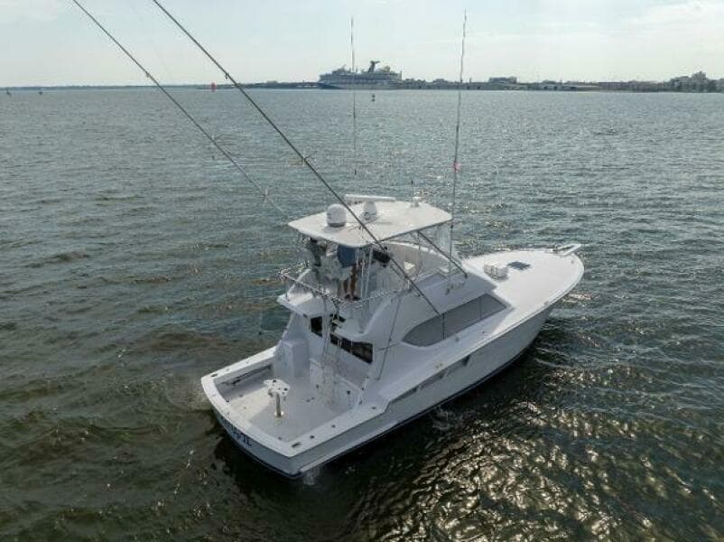 Hatteras 50 Tide Up II - Aerial Profile