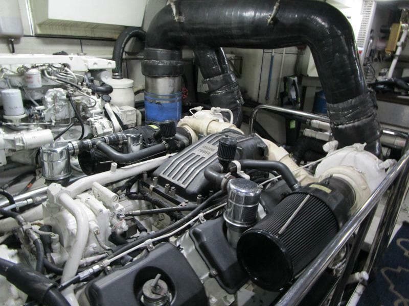 Stbd. Engine from Forward    