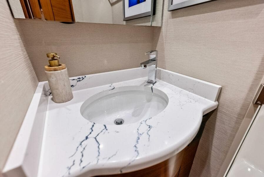 2023 Viking 64 Convertible- SIN PELO- Port Stateroom(s) Head