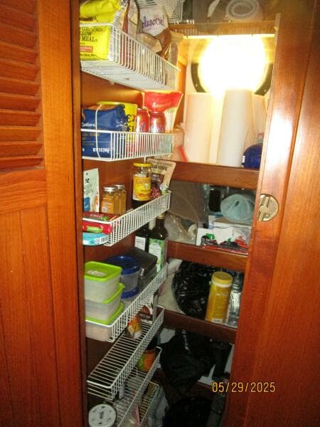 36' Kadey-Krogen galley pantry