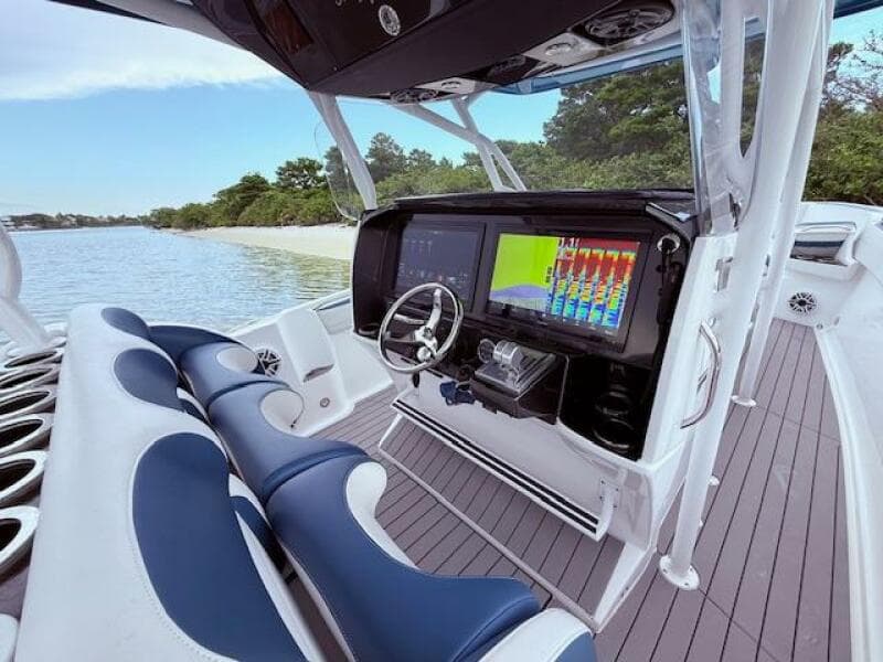 2022 Nor-Tech 390 Sport Center Console with advanced navigation system and luxurious seating.