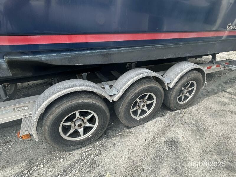 28' Cutwater trailer left wheels