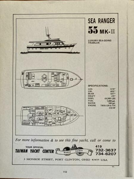 55 ft Sea Ranger  1983 MKII Pilothouse Flybridge Trawler