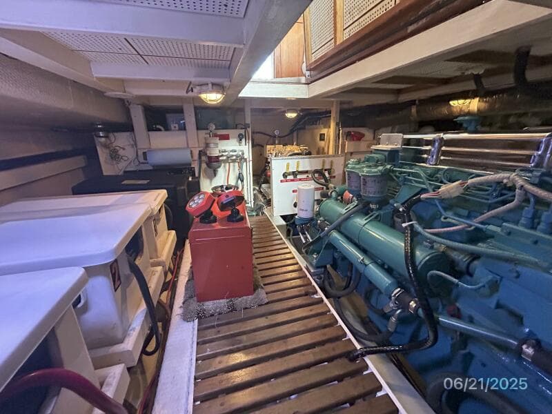 36' Grand Banks engine room aft