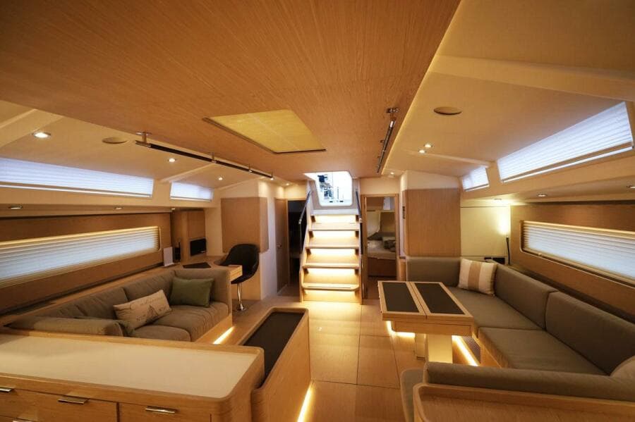 Salon Looking Aft Aglow