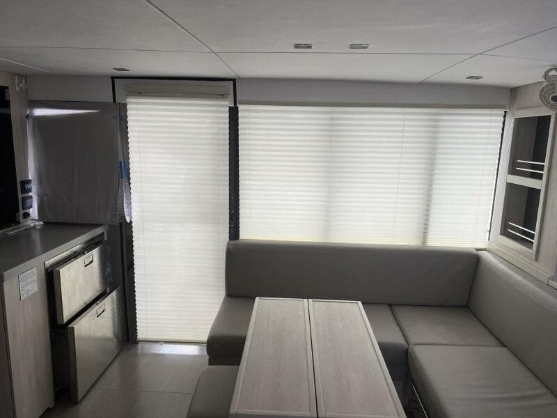 2018 Leopard Power Cat Dinette facing aft