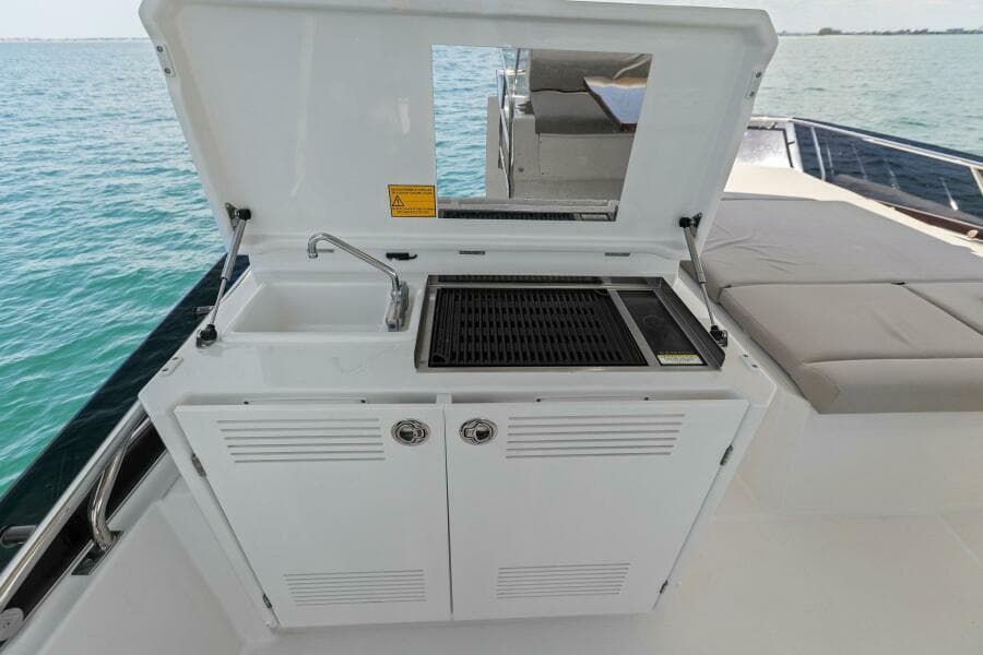 2022 59 Prestige Flybridge - How Sweet It Its - Flybridge Grill 