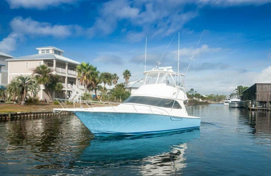 2012 Viking 42 Convertible  Port Bow