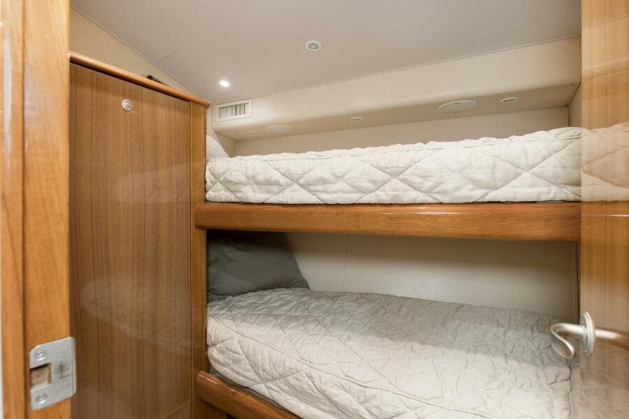 2007 64 Viking Enclosed Bridge Reel Blues Forward Starboard Stateroom