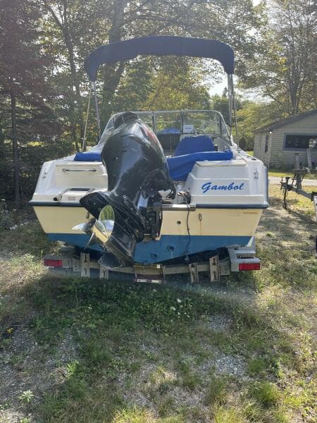 20' KeyWest engine & transom