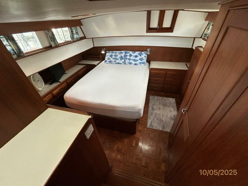 42' Grand Banks master stateroom