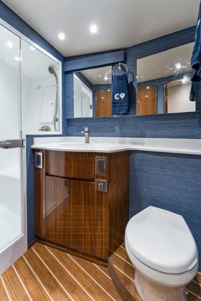 2021 Viking 54 Convertible HAMMERHEADS Master Stateroom Head