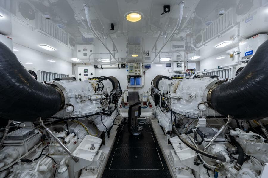 2013 Viking 76 Convertible- REEL FIRE- Engine Room