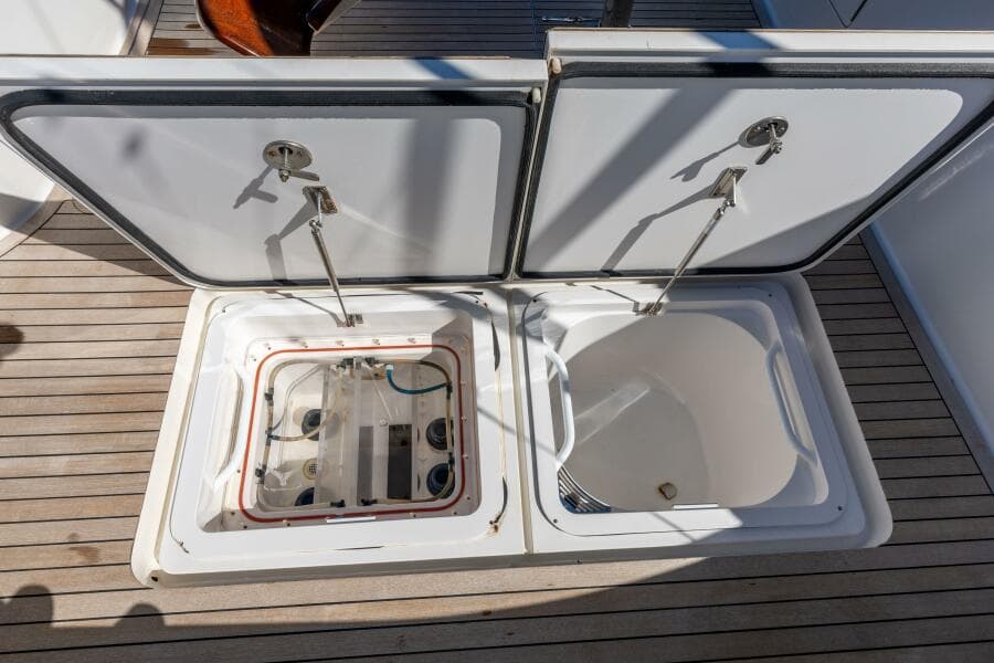 2013 Viking 76 Convertible- REEL FIRE- Cockpit Storage