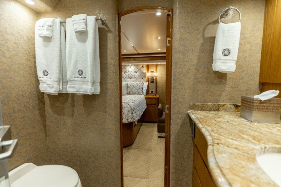 2013 Viking 76 Convertible- REEL FIRE- Master Stateroom Head