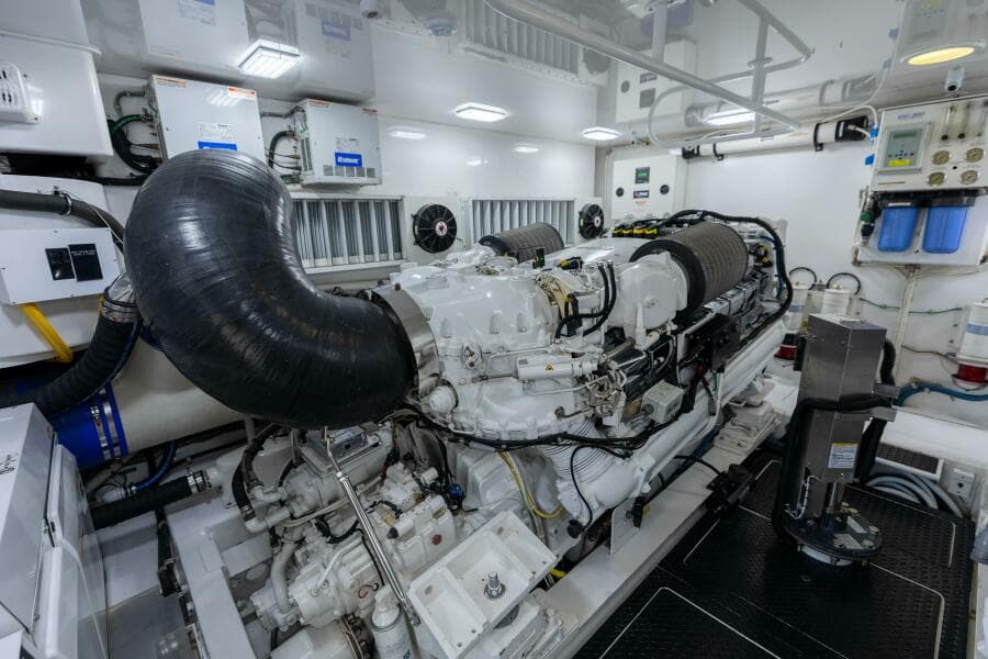 2013 Viking 76 Convertible- REEL FIRE- Engine Room